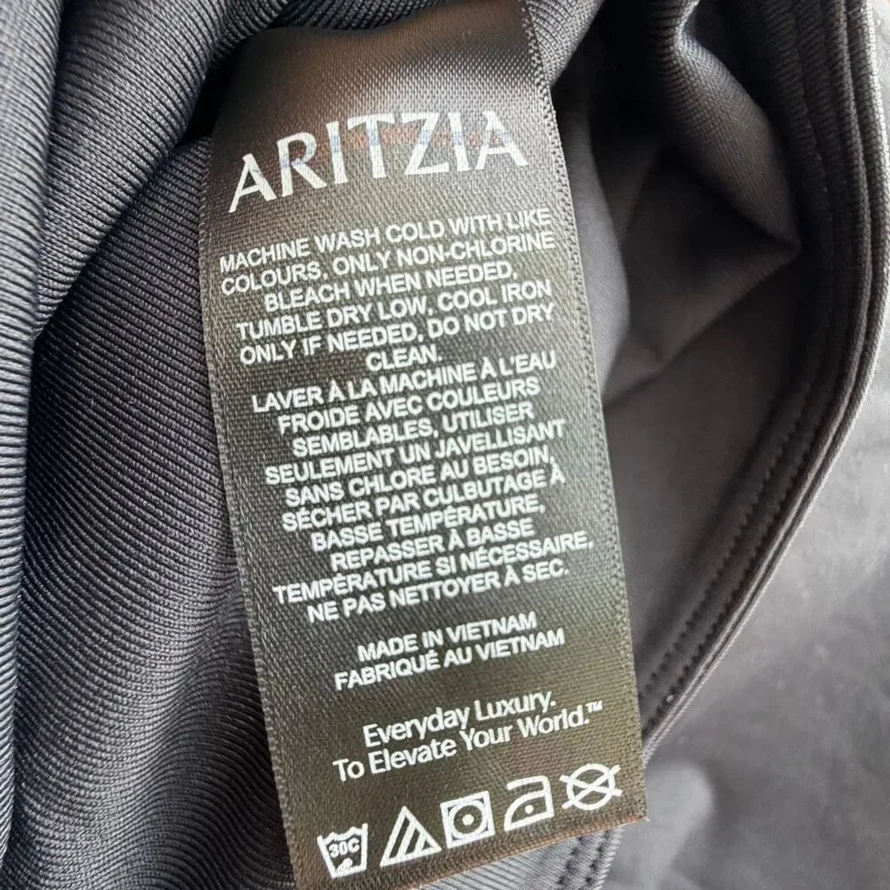 Aritzia Contour Enrich Mini Tube Skirt Built In Brief Black L NEW